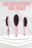 Saç Fırça Akıllı LCD Ekran Pratik Saç Düzleştirici Tarak Pratik Taşınabilir - 1