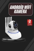 LED Aydınlatmalı 5 Antenli Motorlu 1080P Wifi Kamera Sensörlü - 1