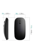 Siyah Wireless Kablosuz Sessiz Mouse Bluetooth Bağlantılı - 3