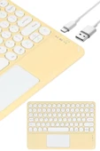Touchpad Uyumlu Bluetooth Klavye Slim Kablosuz Wifi Q Klavye - 3