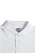 Beyaz Kısa Kol Düz Renk Yakalı 6-17 Yaş Çocuk Okul Lakos Tişört Polo Yaka T-shirt thumbnail 2