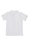 Beyaz Kısa Kol Düz Renk Yakalı 6-17 Yaş Çocuk Okul Lakos Tişört Polo Yaka T-shirt thumbnail 3