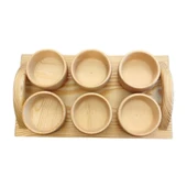 6'lı Çam Ağacı Çerezlik ve Sunum Tepsisi - 1