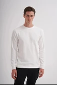 Cazador Ekru Erkek Bisiklet Yaka Sweatshirt 51520 thumbnail 2
