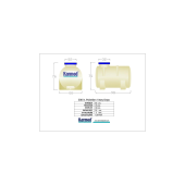 300 Litre Polietilen Yatay Su Deposu - Beyaz - 4