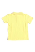 Sarı Kısa Kol Düz Renk Yakalı 6-17 Yaş Çocuk Okul Lakos Tişört Polo Yaka T-shirt thumbnail 2