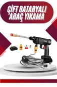 Oto Araba Yıkama Şarjlı Ve Yüksek Basınçlı Oto Yıkama Ve Sulama Tabancası - 2