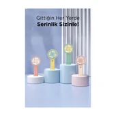 F27 Taşınabilir Şarj Edilebilir Mini El Fanı ve Masa Fanı Soğutucu Pervane - 4