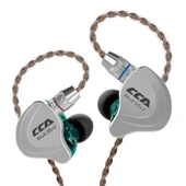CCA C10 In-Ear Monitor Hibrit Sürücü HiFi Kulak İçi Kulaklık (Cyan-Yeşil) - 1