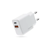 Polosmart PBS136 Hızlı 1 USB 1 PD Çıkışlı 20W Şarj Adaptörü Duvar Şarjı Beyaz - 1
