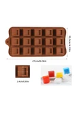 Siliko World Silikon Kare Desenli Çikolata Kalıbı Mum Sabun Epoksi Reçine Ve Jöle Yapımı Için Uygundur thumbnail 1