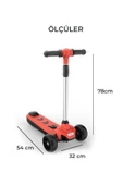ROBO Elektrikli 3 Tekerlekli Çocuk Scooter Kırmızı - 5