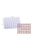 Siliko World Epoksi Silikon Kalıp Çoklu Kalp Bileklik Kolye Halhal Süsleme Kalıbı Tek  Pimli 1,1cm - 2