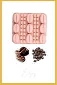 Siliko World Yeni Büyük Ve Küçük Kahve Çekirdeği Silikon Buz Çikolata Şeker Jöle Kalıbı - 3d Silikon Kalıp - 2