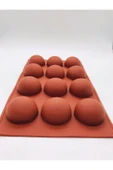 Siliko World Yarım Küre 12'li Silikon Kek Pasta Buz Kalıbı Ürün 4,5cm - 2