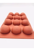 Siliko World Yarım Küre 12'li Silikon Kek Pasta Buz Kalıbı Ürün 4,5cm - 1