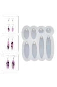 Siliko World Silikon Epoksi 8’li Elips Oval Küpe Kalıbı - 2