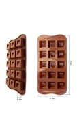 Siliko World Silikon Kare Desenli Çikolata Kalıbı Mum Sabun Epoksi Reçine Ve Jöle Yapımı Için Uygundur thumbnail 3