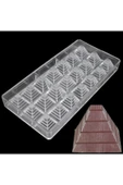 Siliko World Polikarbon Çikolata Kalıbı Piramit 21'li Çikolata Kalıbı - 1