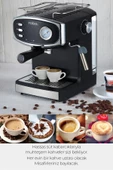 ROBO Süt Köpürtücülü Espresso Latte Cappuccino Americano Kahve Makinesi 1.5 Litre - 3