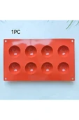 Siliko World 8'li Yarım Küre Muffin, Çikolata, Kek Kalıbı, Silikon 4,8cm - 3