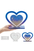 Siliko World Silikon Epoksi Reçine Kalp Fotoğraf Çerçevesi Kalıbı - 5