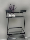 Geseus Paslanmaz 2Gözlü Siyah Banyo Kare Raf Şampuanlık 304 Kalite Çelik-GNRL2018 - 3