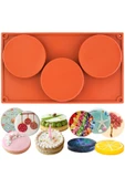 Siliko World Silikon 10cm X 3lü Yuvarlak Tart&kek Epoksi Için Bardak Altı Kalıbı - 1