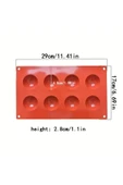 Siliko World 8'li Yarım Küre Muffin, Çikolata, Kek Kalıbı, Silikon 4,8cm - 6