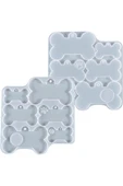 Siliko World Kemik Şekilli Reçine Kalıpları | Epoksi Reçine Döküm için Köpek Kemik Şeklinde Silikon Kalıplar - 7