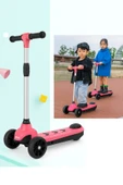 ROBO Elektrikli 3 Tekerlekli Çocuk Scooter Pembe - 4