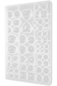 Siliko World Epoksi Silikon Kalıp Yuvarlak, Gözyaşı Damlası, Kare, Oval, Kalp Reçine Takı Şekilleri - 5