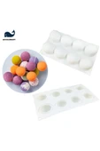 Siliko World Silikon Kek Pasta Sabun Ve Mum Kalıbı Küre Şekilli 8'li - 2