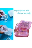 Siliko World Epoksi Kare Kapaklı Mücevher Takı Kutusu Silikon Kalıbı - 6