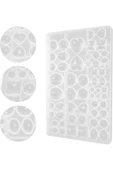 Siliko World Epoksi Silikon Kalıp Yuvarlak, Gözyaşı Damlası, Kare, Oval, Kalp Reçine Takı Şekilleri - 7