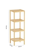 Digithome Bambu 4 Raflı Çok Amaçlı Organizer Mutfak Rafı Banyo Düzenleyici Raf Mio-003 - 3