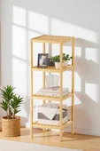Digithome Bambu 4 Raflı Çok Amaçlı Organizer Mutfak Rafı Banyo Düzenleyici Raf Mio-003 - 1