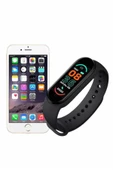 M6 Akıllı Bileklik Siyah Adımsayar Spor Takibi Android ve İOS Uyumlu thumbnail 4