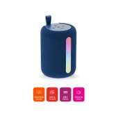 Polosmart PBS228 Işıklı Taşınabilir Kablosuz Bluetooth Speaker Hoparlör 1200 mAh Navy - 3