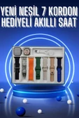 Akıllı Saat 7 Kordon Hediyeli Takvim Alarm Nabız Ölçer Bildirim Görme Sesli Görüşme thumbnail 2