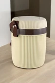 Digithome Paslanmaz Çelik Hazneli 3'lü Yemek Termosu 1,2 Lt Bej - CKR3147 C320.025 - 1