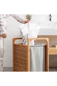 Digithome Bambu Kirli Sepetli Banyo Düzenleyici Çamaşır Sepeti JW-20290 - 2