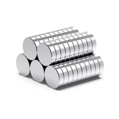 1 Adet 10x2mm Yuvarlak Neodyum Mıknatıs Güçlü Magnet Nikel Kaplamalı - 3