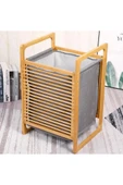 Digithome Bambu Kirli Sepetli Banyo Düzenleyici Çamaşır Sepeti JW-20290 - 5