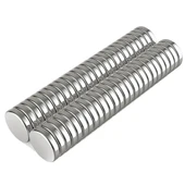 1 Adet 10x2mm Yuvarlak Neodyum Mıknatıs Güçlü Magnet Nikel Kaplamalı - 1