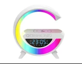 Kablosuz Şarj Istasyonu Speaker Özellikli Led Işıklı Fm Radyolu Bluetooth Speaker - 2