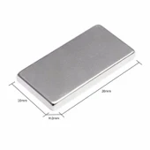 100 Adet 20x10x2 Mm Neodyum Mıknatıs Köşeli Magnet N35 Nikel Kaplama Güçlü Kaliteli Dayanıklı - 4