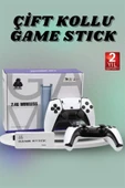 Çift Oyun Kollu 4K HD Ekran Nostaljik 20.000 Oyunlu Beyaz Game Stick - 2