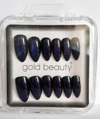 Gold Beauty Kedi Gözü Takma Tırnak 12 li EP-1527 - 18 Gece Mavisi - 2