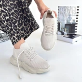 Henta Bej Triko Bağcıklı Spor Ayakkabı thumbnail 4